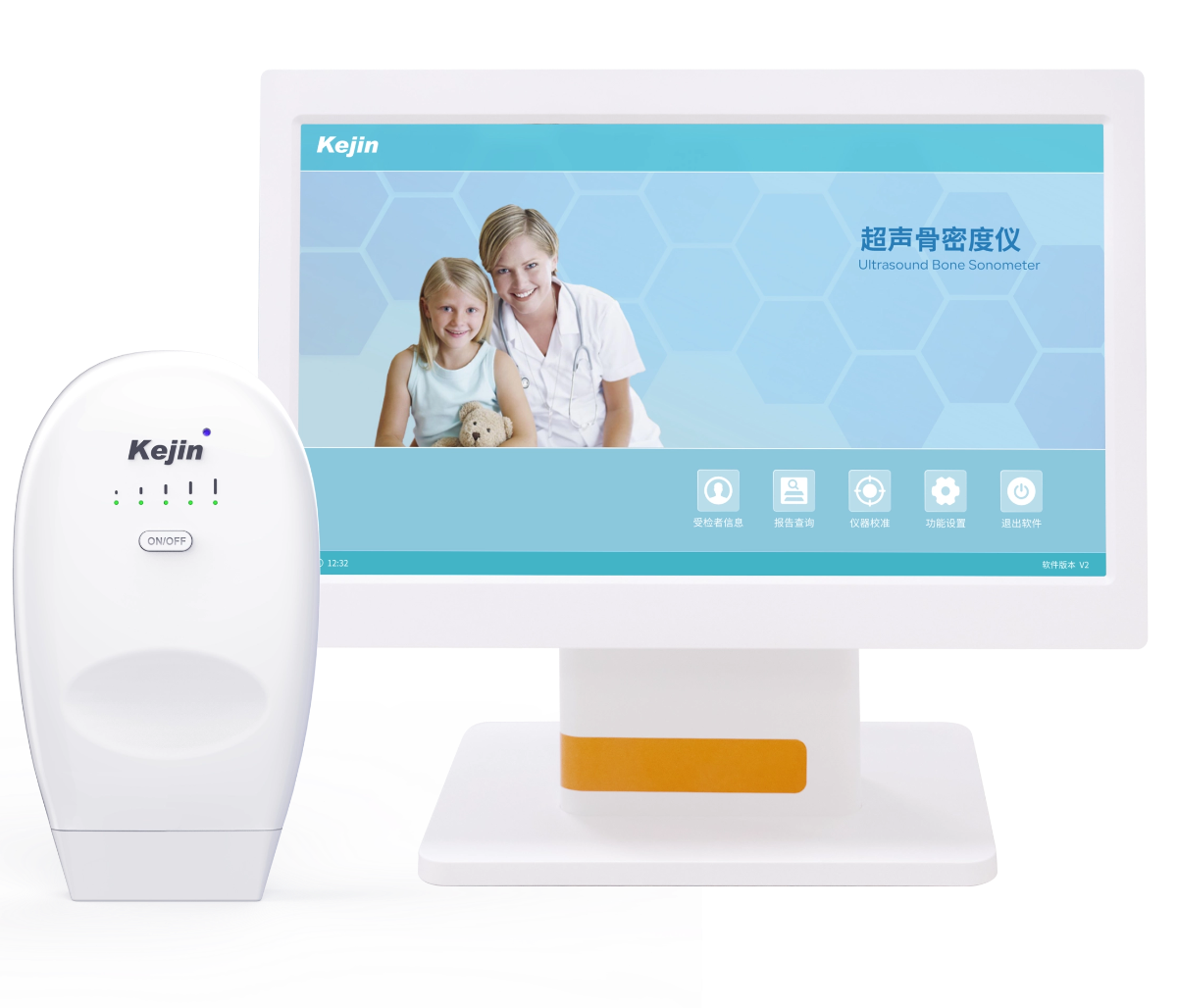 科进无线超声骨密度仪OSTEOKJ7600系列设备外观示意图